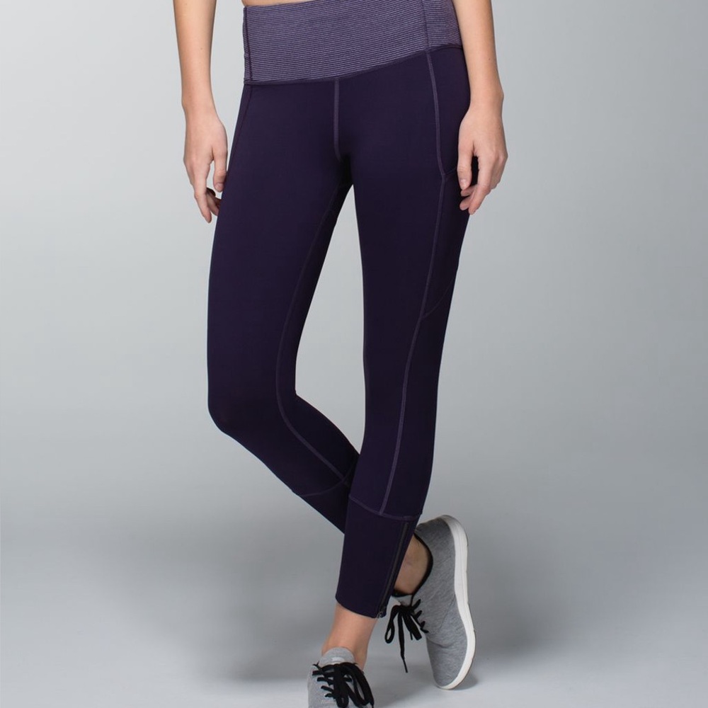 Lululemon Rebel Runner Crop Black Grape 6